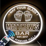 Custom Neon Bar Signs For Home Bar-Personalized Bar Sign for Man Cave Game Room-Neon Beer Signs Bar Decor LED Light Sign-Customized Neon Sign For Wall Decor-Home Bar Signs Light Up Bar Sign For Dad