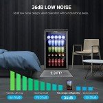 EUHOMY Beverage Refrigerator Cooler, 125 Can Mini Fridge with Glass Door for Soda Beer or Wine, Beverage Cooler for Home, Office, Bar with Adjustable Removable Shelves, Black