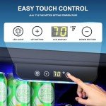 Antarctic Star Beverage Refrigerator -125 Can Mini Fridge for Soda Beer or Wine,Small Drink Dispenser, For Office or Bar with Adjustable Removable Shelves，Convertible Door ，3.2 Cu.Ft.…