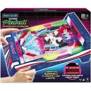 Retro Pinball Tabletop Game with LED Lights
