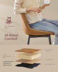 Caramel Brown Ergonomic Bar Stools Set of 2
