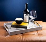 Stylish Gray Coffee Table with Gold Handles