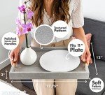 Stylish Gray Coffee Table with Gold Handles