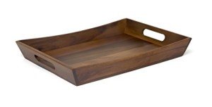 Acacia Curved Serving Tray for Your Mancave