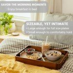 Acacia Wooden Serving Tray with Handles - 17x13 inch