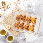 3 Pack Gold Plastic Serving Trays for Parties