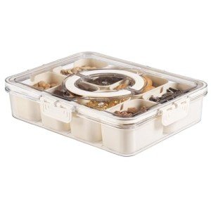 Divided Snack Tray with Lid and Handles
