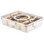 Divided Snack Tray with Lid and Handles