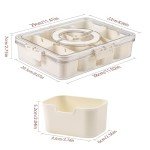 Divided Snack Tray with Lid and Handles