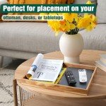 Large Acacia Wood Serving Tray with Handles