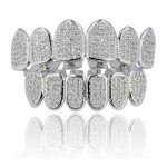 Luxury 18k Gold Plated Grillz with Zirconia