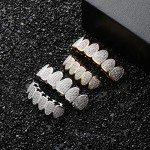 Luxury 18k Gold Plated Grillz with Zirconia