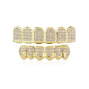 14K Gold Plated ICED Out Grillz Tooth Caps