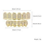 14K Gold Plated ICED Out Grillz Tooth Caps