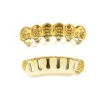 14K Gold Plated ICED Out Grillz Tooth Caps