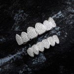 Luxury 18k Gold Plated Grillz with Zirconia