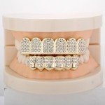 14K Gold Plated ICED Out Grillz Tooth Caps