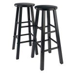 Stylish Black 29" Bar Stool Set for Mancave