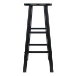 Stylish Black 29" Bar Stool Set for Mancave