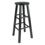 Stylish Black 29" Bar Stool Set for Mancave