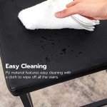 Set of 2 Curved Bar Stools - Black