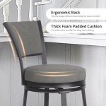 Set of 2 Gray Swivel Bar Stools