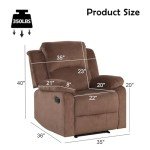 Phoenix Home Plush Recliner Sofa Chair - Brown
