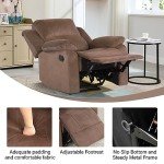Phoenix Home Plush Recliner Sofa Chair - Brown