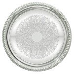 14-Inch Chrome Round Tray for Mancave Style