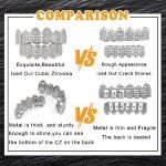 18K Gold Plated Iced-Out Grillz with Molding Bars