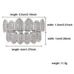 18K Gold Plated Iced-Out Grillz with Molding Bars