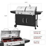 Royal Gourmet Dual Fuel BBQ Grill Combo