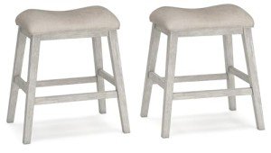 Ashley Skempton White/Brown Bar Stool