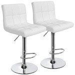 Set of 2 Adjustable Swivel Bar Stools