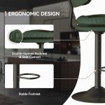 Modern Adjustable Bar Stools Set of 2 - Green