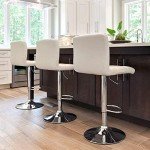 Set of 2 Adjustable Swivel Bar Stools