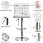 Set of 2 Adjustable Swivel Bar Stools