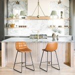 Checkered Pattern Bar Stools Set of 4