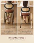 VASAGLE Set of 2 Brown Bar Stools