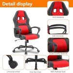 Ergonomic Gaming Chair with Lumbar Support - Red