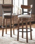 Brown Farmhouse Pub Height Barstool by Ashley