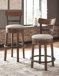 Brown Farmhouse Pub Height Barstool by Ashley