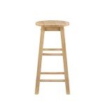 Round Natural Barstool for Mancaves - 24 Inches