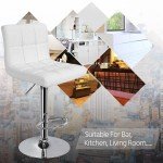 Modern Adjustable Swivel Bar Stools Set of 4