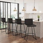 Modern 30" Black Swivel Bar Stools Set of 4