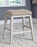 Ashley Skempton White/Brown Bar Stool