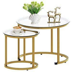 Gold Nesting Coffee Table Set - 2 Piece