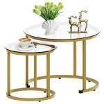 Gold Nesting Coffee Table Set - 2 Piece