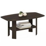 Dark Brown Simple Design Coffee Table for Mancave