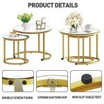 Gold Nesting Coffee Table Set - 2 Piece
